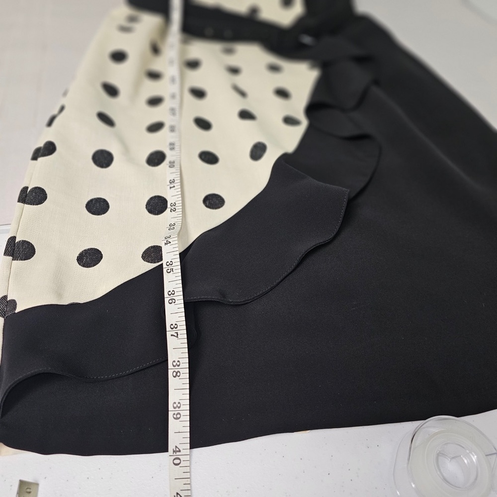 Eva Franco Polka-dot Black, white dress size 8  has the pine up girl rockabilly - Picture 8 of 9